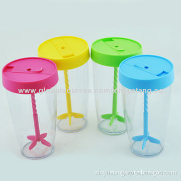 300mL PP AS Plastic Cups with Lid, BPA-free Food GradeNew